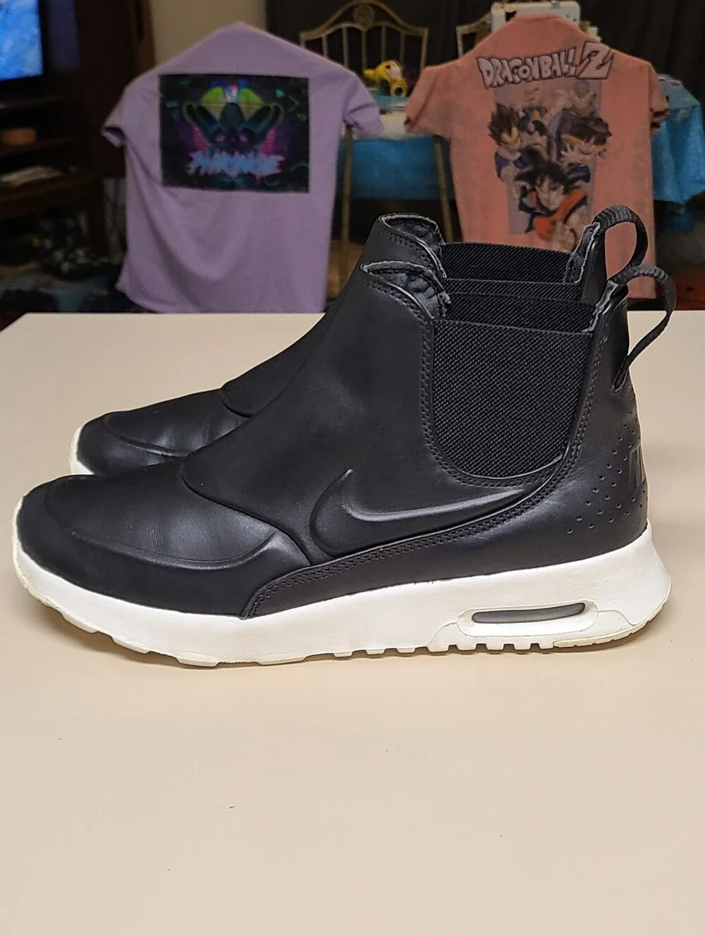 Nike Air Max Thea Mid Black Sail casual hybrid sneaker boots size 7.5